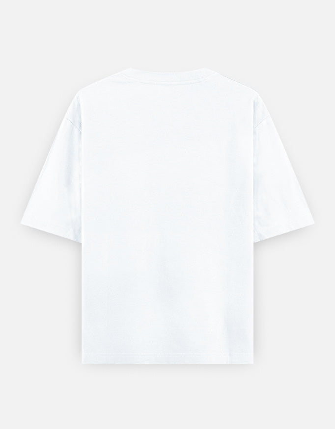 Known Clothing white oversized t-shirt plain back view