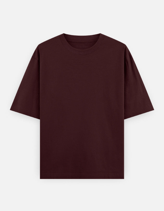 Known Clothing deep plum t-shirt flat lay front