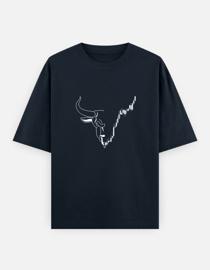  Known Clothing dark navy bull graphic t-shirt flat lay front
