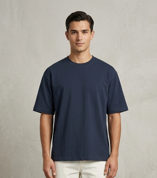 Known Clothing Essential dark navy oversized t-shirt front view on male model